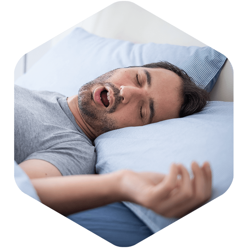A man sleeping.